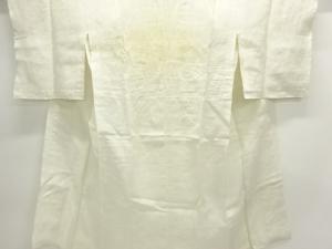 アンティーク　本麻透かし織　波模様長襦袢